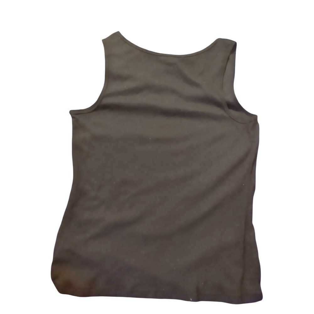 Sonoma Life Style Womens XL Black Embellished Scoop Neck Tank Festival Grunge - Picture 5 of 5